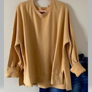 Gold Long Sleeve Crew Neck Sweatshirt
